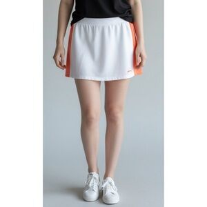 Slazenger Medium White And Orange Side Stripe Athletic Skort